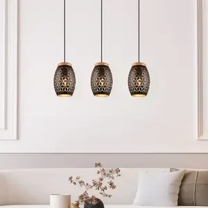 Comparateur de prix : RL LIVE YOUR LIGHT Reality Leuchten Suspension Bidar, longueur 71 cm, blanc mat, 3 lampes, métal