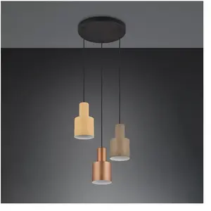Comparateur de prix : Trio Lighting Suspension Agudo multicolore, à 3 lampes, ronde