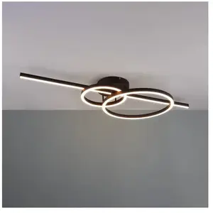 Comparateur de prix : Trio Lighting Plafonnier LED Montilla à 3 lampes remote noir