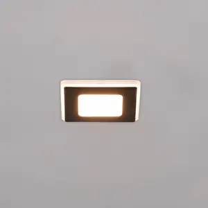 Trio Lighting Lampe encastrée LED Nimbus IP44 8,5x8,5 830 noir