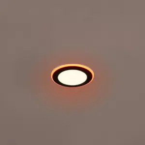 Comparateur de prix : Trio Lighting Downlight LED Argus RGBW télécommande 8 cm noir