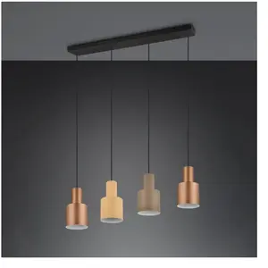 Comparateur de prix : Trio Lighting Suspension Agudo multicolore, à 4 lampes, linéaire