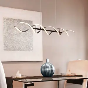 Comparateur de prix : Trio Sequence Plafonnier suspendu de bar moderne Aluminium brossé 2300-3000-4000K