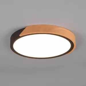 Comparateur de prix : Trio Lighting Reality Jano Semi-Plafonnier Led Moderne Jano Noir Mat 3000k