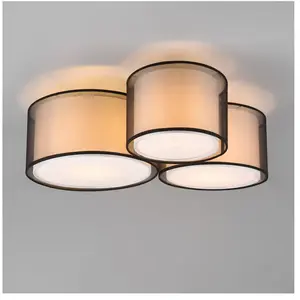 Comparateur de prix : Trio Lighting Plafonnier Burton, 65x55cm, trois abat-jour