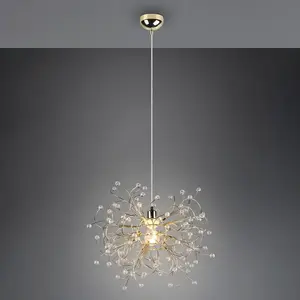Reality Leuchten Suspension Gloria, E27, à une lampe, laiton pas cher