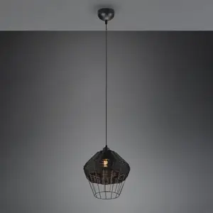 RL LIVE YOUR LIGHT Reality Leuchten Suspension Borka, à 1 lampe, Ø 30 cm, noirVendu parkaufland