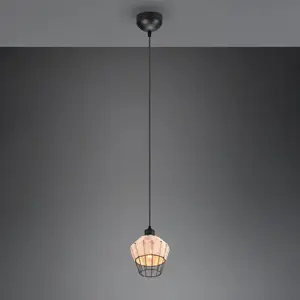 Comparateur de prix : RL LIVE YOUR LIGHT Reality Leuchten Suspension Borka, à 1 lampe, Ø 17,5 cm, Nature