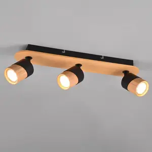 Plafonnier noir et or 46 cm ORIEL LED 38W