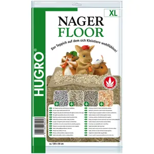 Comparateur de prix : HUGRO Tapis de chanvre Nagerfloor pour rongeur L 50 x l 120 cm