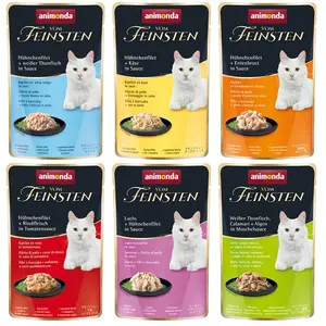 Comparateur de prix : 18x50g Poulet, Canard, Boeuf, Saumon, Thon Animonda Vom Feinsten - Nourriture pour Chat