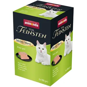 Comparateur de prix : 6x100g Menus légers Adult pure dinde Animonda Vom Feinsten - Pâtée pour chat