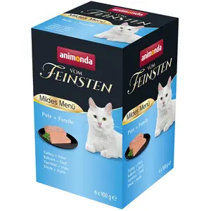 Comparateur de prix : 6x100g Menus légers Adult dinde, truite Animonda Vom Feinsten - Pâtée pour chat