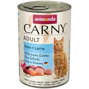 6x400g poulet, saumon Animonda Carny - Pâtée pour chat pas cher