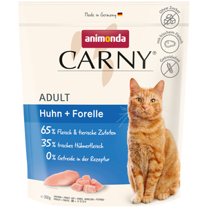 Comparateur de prix : 350g Animonda Carny Adult poulet, truite - Croquettes pour chat