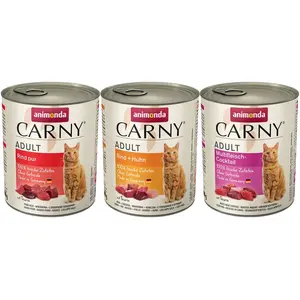 Comparateur de prix : 6x800 g Adult boeuf Animonda Carny Nourriture pour chat