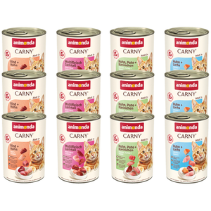 Comparateur de prix : Lot économique animonda Carny Adult 12 x 400 g - sélection Gourmet