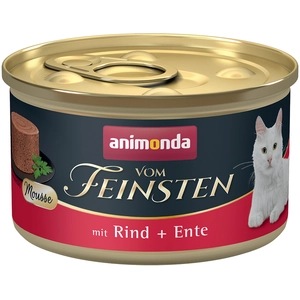 Comparateur de prix : 12x85g Adult boeuf & canard Animonda Vom Feinsten - Pâtée pour chat