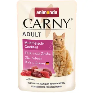 12x85g cocktail multi-viandes Animonda Carny - Pâtée pour chat pas cher
