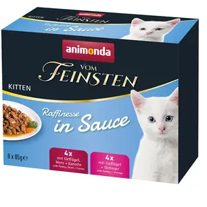 8x85g Lot mixte animonda Vom Feinsten Kitten Raffinesse en sauce pour ...