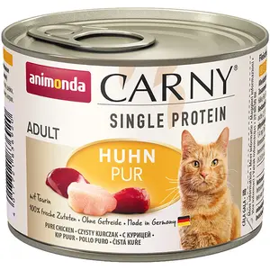 6x200g Single Protein Adult pur poulet Animonda Carny - Pâtée pour chat pas cher