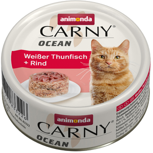 Offre découverte animonda Carny Ocean 12 x 80 g pour chat - thon blanc & boeuf pas cher
