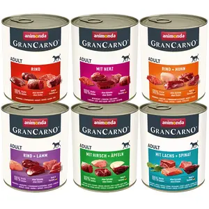 animonda GranCarno Original Adult 6 x 800 g pour chien - lot mixte 1 (... pas cher