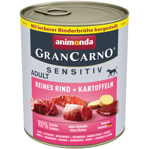 animonda GranCarno Adult Sensitive 6 x 800 g pour chien - pur boeuf, pommes de terre pas cher
