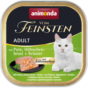 Comparateur de prix : 6x100g Adult Coeur gourmand dinde, blanc de poulet, fines herbes Animonda Vom Feinsten