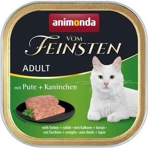 Comparateur de prix : 6x100g Adult dinde, lapin Animonda Vom Feinsten - Pâtée pour chat