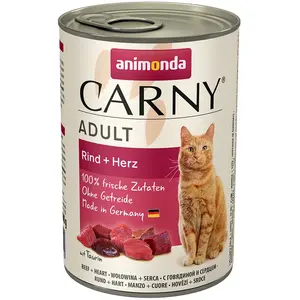 6x400g boeuf, coeur Animonda Carny - Pâtée pour chat pas cher