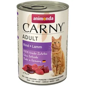 6x400g boeuf, agneau Animonda Carny - Pâtée pour chat pas cher