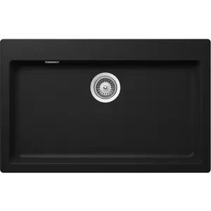 SCHOCK évier avec un bac réversible SIGNUS N100XL (Noir pur - Cristadur® Premium) pas cher