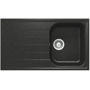 SCHOCK évier avec bac et égouttoir réversible LITHOS D100 (Anthracite - Cristalite®) pas cher