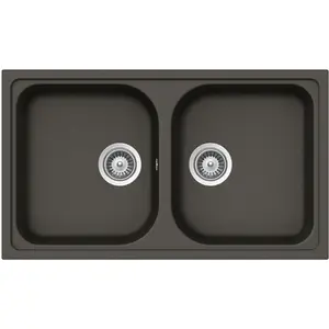 SCHOCK évier avec bacs LITHOS N200 (Asphalt - Cristalite®) pas cher