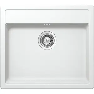 SCHOCK évier avec un bac réversible VERO N100 (Blanc pure - Cristadur® Premium) pas cher