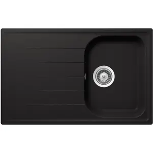SCHOCK évier avec bac et égouttoir réversible LITHOS D100S (Anthracite - Cristalite®) pas cher
