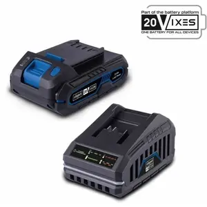 Comparateur de prix : Pack batterie 2Ah + chargeur 2,4A - SCHEPPACH - 20V IXES - SBSK2.0 - B...