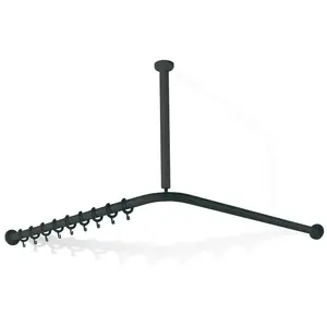 Hewi 801 Tringle de rideau de douche, avec fixation au plafond, 801.34.99100 92,Vendu parreuter
