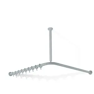 Hewi 801 Tringle de rideau de douche, avec fixation au plafond, 801.34.99110 98,Vendu parreuter