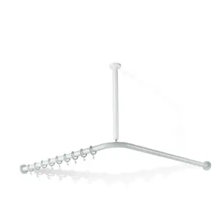 Hewi 801 Tringle de rideau de douche, avec fixation au plafond, 801.34.99110 99,Vendu parreuter