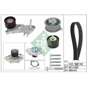 Kit de distribution + pompe à eau INA 530 0762 30 pas cher