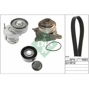 Comparateur de prix : Ina Pompe à eau+Jeu de courroie trapézoïdale à nervures 529053430