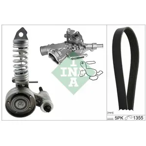 Comparateur de prix : Pompe à eau + jeu de courroie trapézoïdale à nervures INA 529 0297 30