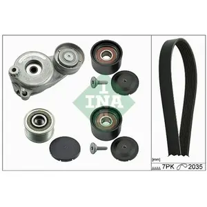 INA Jeu de courroies trapézoïdales à nervures 529 0050 21 2035mm pas cher