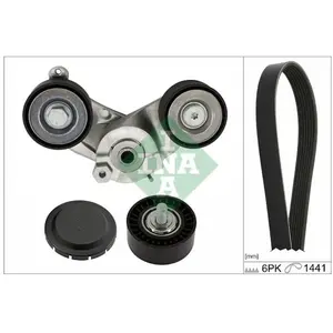 Jeu De Courroies Trapézoïdales Poly-V Audi Ina 529056510 pas cher