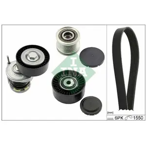 Jeu De Courroies Trapézoïdales Poly-V Vw, Volkswagen Ina 529058620 pas cher