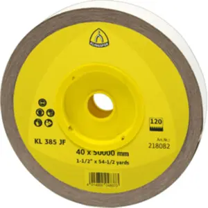 KLINGSPOR Rouleau de tissu abrasif KL 385 JF 40 mm granulation 60 pour métal corindon pas cher