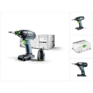 Perceuse visseuse FESTOOL T 18+3 BASIC - Sans batterie, ni chargeur - Coffret Systainer 2 - 574763 pas cher