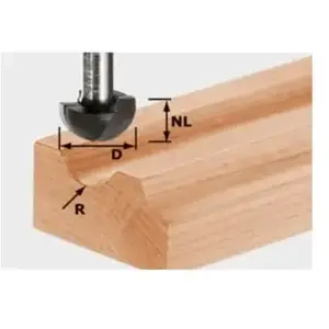 Comparateur de prix : Fraise à gorge creuse HW avec queue de 8mm FESTOOL HW S8 R4 - 490983